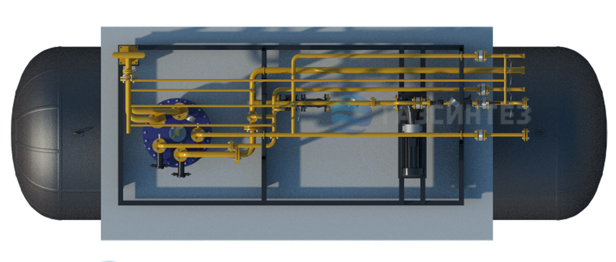Технологические системы АГЗС СИНТЭК-ПО с одностенным резервуаром производства Завода ГазСинтез